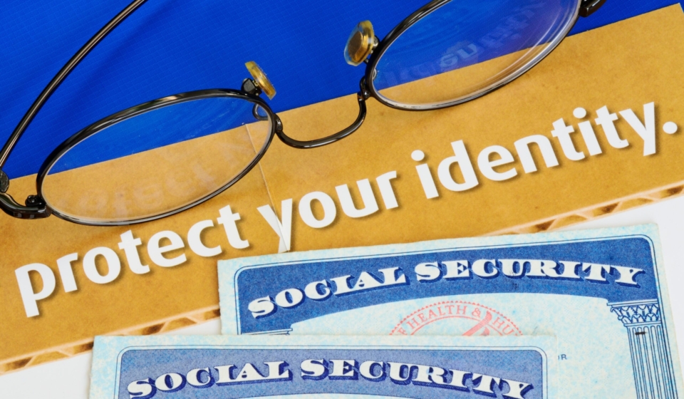 Protect personal identity concept of privacy theft