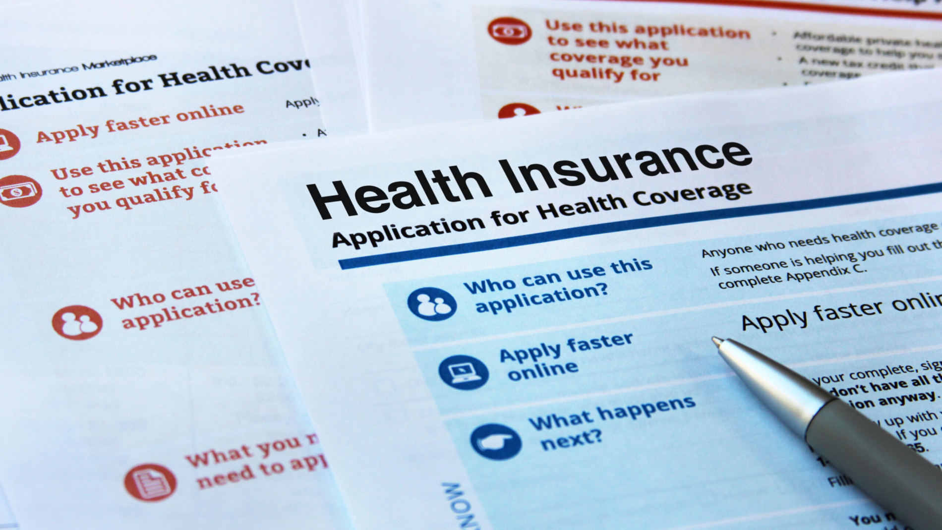 Forms and application for health insurance